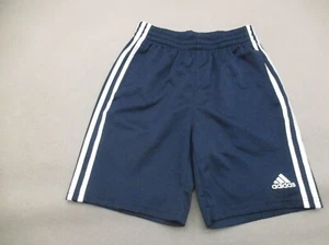 ADIDAS Size M(10-12) Boy Blue Stretch Waist Pocket Drawstring Running Shorts 378 - Picture 1 of 6