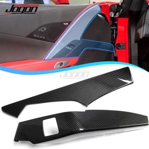 Panel de interruptor elevador de ventana de carbono para bisel de puerta Chevy Corvette C7 Z51 Z06 14-19 - Imagen 1 de 9