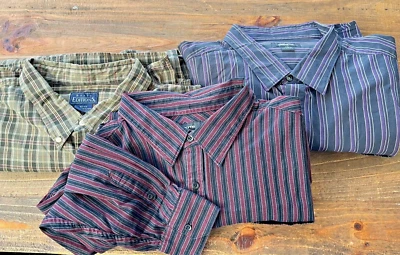 3 colorful men's casual long-sleeve shirts size (Claiborne) 4XL - Good Condition - Image 1 of 4