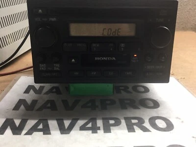 *TESTED* 2001 2002 Honda Accord Radio CD CASSETTE Player OEM #R649 - Image 1 of 4