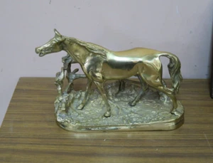 P.J. MENE Bronze ? Brass ? Arabian Horse Figurine Stallion Statue Sculpture 9" - Picture 1 of 11