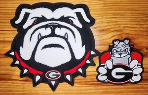 10 Zoll und 5 Zoll UGA Bulldogge Chenille Bügelflicken. Kein Nähen nötig! - Bild 1 von 1