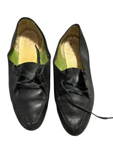Vintage Braunschweig 70er Jahre Damen Bowlingschuhe schwarz Leder Größe 8 - Bild 1 von 7