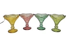 Vintage Rastal Colored Tulip Glass Ice Cream/Desert Dishes/Cup (Lot of 4) German - Picture 1 of 7