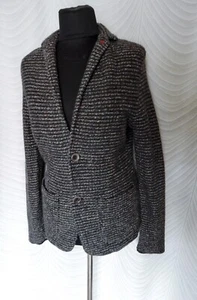 PHIL PETTER Black Wool   Blend Mens Cardigan size M pockets - Picture 1 of 8
