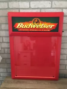 Vintage Budweiser Beer Sign Lighted Wall Display Bar Special Board - Picture 1 of 3