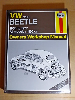 HAYNES WORKSHOP 036 VW BEETLE 1200 ('54 TO '77) 1192 cc - Imagen 1 de 4