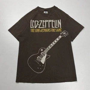 Led Zeppelin The Song Remains the Same 2007 Reprint Brown Graphic Tee Small Rock - Picture 1 of 7