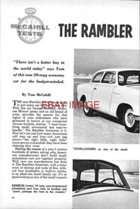 1957 Rambler AMERICAN Vintage Original McCahill Motor Car Road Test Report 19/91 - Picture 1 of 1
