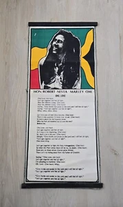 Bob Marley "One Love " 22×10 Inch Roll Out Tapestry Song Lyrics - Picture 1 of 8