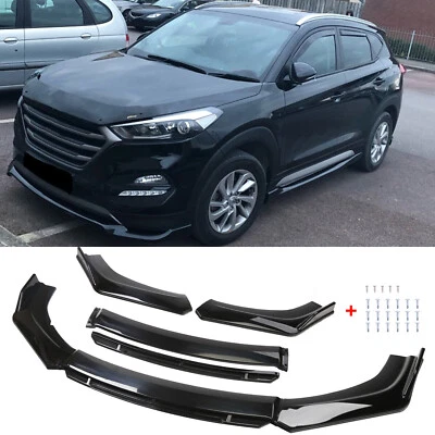 Kit de carrocería difusor divisor de labios parachoques delantero brillante para Hyundai Tucson 2005-2025 Foto 1 de 4