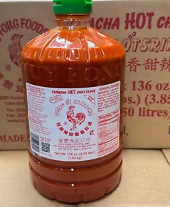 Huy Fong Sriracha Hot Chili Sauce , 8.5 Lb/136 oz. BBD:Oct/2025. - Picture 1 of 4