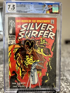The Silver Surfer #3 ( 1968) 1st App. Mephisto! CGC 7.5 w/Custom Label - Picture 1 of 4