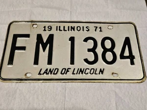 Illinois Land Of Lincoln Number Licence plate American #FM1384 - Picture 1 of 6