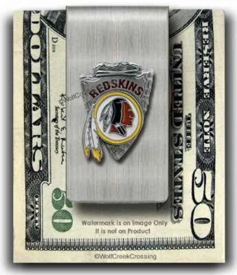 WASHINGTON REDSKINS Stainless Steel Money Clip NFL Football Rare Gift Dad Son ' - Image 1 of 4