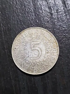 1958 Germany 5 Deutsche Mark 11.2g Silver 0.625 - Picture 1 of 2