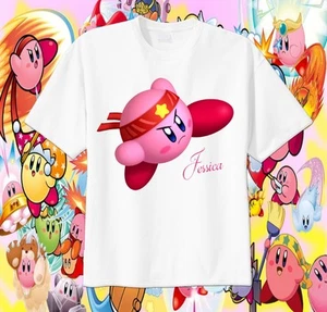 KIRBY Custom T-shirt Personalize Birthday gift Nintendo Wii Video Game Add Name - Picture 1 of 2