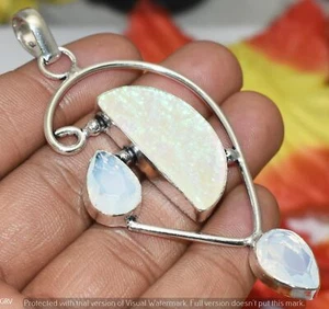 Australian Triplet Opal (Lab) Opalite Gemstone Pendant U322-A154 - Picture 1 of 1