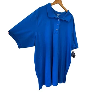 Neu mit Etikett Woman Within superweiches blaues klassisches kurzärmliges Polo mit quadratischem Schnitt Größe 1X - Bild 1 von 9