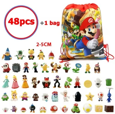 Super Mario Spielzeug Set Figuren 48 Stück Minifiguren Spielfiguren Action Luigi - Bild 1 von 4
