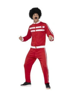 Smiffys Scouser Tracksuit, Red & White (Size XL) - Picture 1 of 1