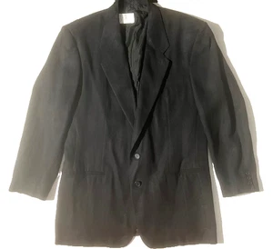 Vtg 90s GIORGIO ARMANI Borgonuovo 21 Black Label Mens Linen Blazer Jacket sz 42 - Picture 1 of 7