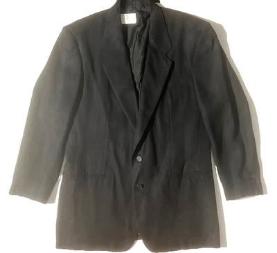 Vtg 90s GIORGIO ARMANI Borgonuovo 21 Black Label Mens Linen Blazer Jacket sz 42 - Image 1 of 4