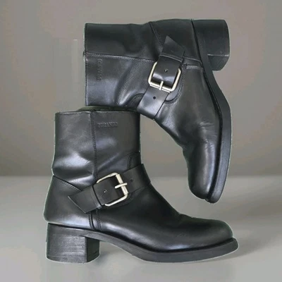 Botas Durango Engineer para mujer talla 10 M cuero engrasado negro cremallera y hebilla RD3450 Foto 1 de 4
