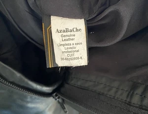 AzaBaChe - Genuine Leather Woman Pants in Black 27" Waist 28" Inseam 10" Rise - Picture 1 of 4
