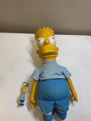 Muñeca Bart Simpson Talking Pull String 1990 ¡La cuerda de 18" no funciona! + Llavero Foto 1 de 4
