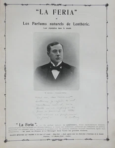 PUBLICITÉ DE PRESSE 1903 PARFUM LA FERIA de LENTHERIC - M. ANTOINE - Picture 1 of 1