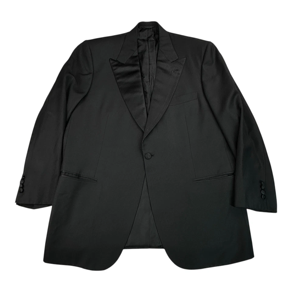 Chaqueta Esmoquin Brioni Negra Spartaco, 46R Solapa Pico Un Botón Neiman Marcus  Foto 1 de 4