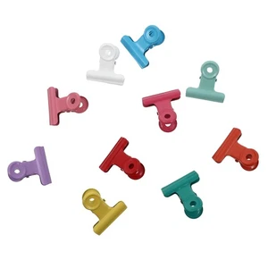 Clip de oficina de metal de 10 piezas clips de acero inoxidable para almacenamiento de sellado de bolsas de alimentos - Imagen 1 de 12