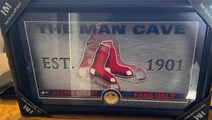 Boston Red Sox The Man Cave Est 1901 FANS ONLY Wall Art Officially Licensed NEW - Picture 1 of 4