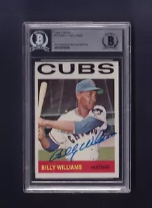 Tarjeta BB Beckett autenticada por Billy Williams firmada por los Chiacgo Cubs 1964 Topps - Imagen 1 de 1