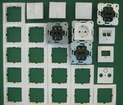 Berker S.1 Polarweiß glänzend Schuko Steckdosen Schalter Wippe Rahmen wählbar