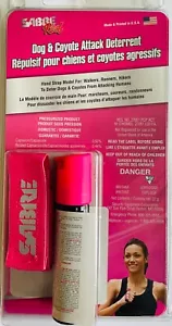 SABRE Spray pour Chien / Coyote, 22g, Capsaïcinoïdes Force Maximale avec Sangle Rose - Photo 1 sur 3