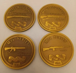 NRA Coins World War I II, World War II,Vietnam,desert Storm 4pc 1936 57 59 64 - Picture 1 of 12