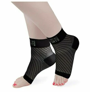 MEDIUM, BLACK Brand: Athletec Sports Athletec Sports Compression Foot Sleeves... - Picture 1 of 8
