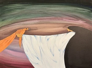 Amado Pena Original Gemälde 15x20 Indianer Südwest Mexikaner Indianer 1980 - Bild 1 von 12