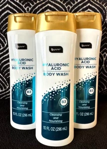 3pk B PURE HYALURONIC ACID BODY WASH SMOOTH SKIN CLEANSING B3 VITAMINS 10oz LOT - Picture 1 of 6