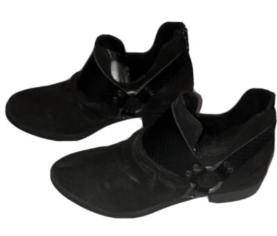 Blowfish Mujer Imitación Cuero Punta Redonda Botines Zapatos Tacón Bloque Talla 7 Negro Foto 1 de 4