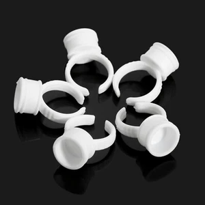 Plastic Makeup Tattoo Ink Holder Pigment Ring Cups Cosmetic Tool 50 Pcs - Picture 1 of 10