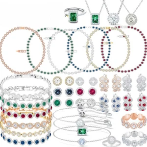 Finos conjuntos de joyas para dama collar angélico de lujo pulsera anillos pendiente romántico - Imagen 1 de 52