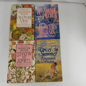 Rosamunde Pilcher 4 PB Lot Another View, Flowers in Rain, Snow in April, Voices - Picture 1 of 12