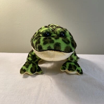 Webkinz HM114 Bullfrog Ganz Plush Stuffed Animal Frog Toad Green Brown No Code - Image 1 of 4