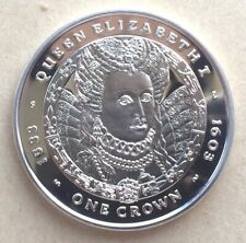 Falkland 2007 Queen Elizabeth I Crown Silver Coin,Proof