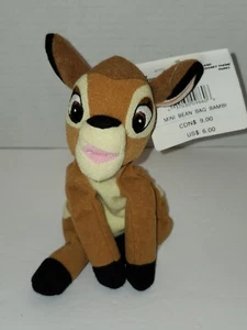 Mini bolsa de frijoles Bambi de peluche de la tienda Disney de ciervos coleccionables - Imagen 1 de 9