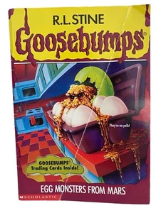 VTG Goosebumps #42 Egg Monsters From Mars 1st Print w/ Cards & Bookmark R.L. - Picture 1 of 10
