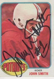 JOHN SMITH SIGNED 1976 TOPPS #78 - NEW ENGLAND PATRIOTS - Picture 1 of 1